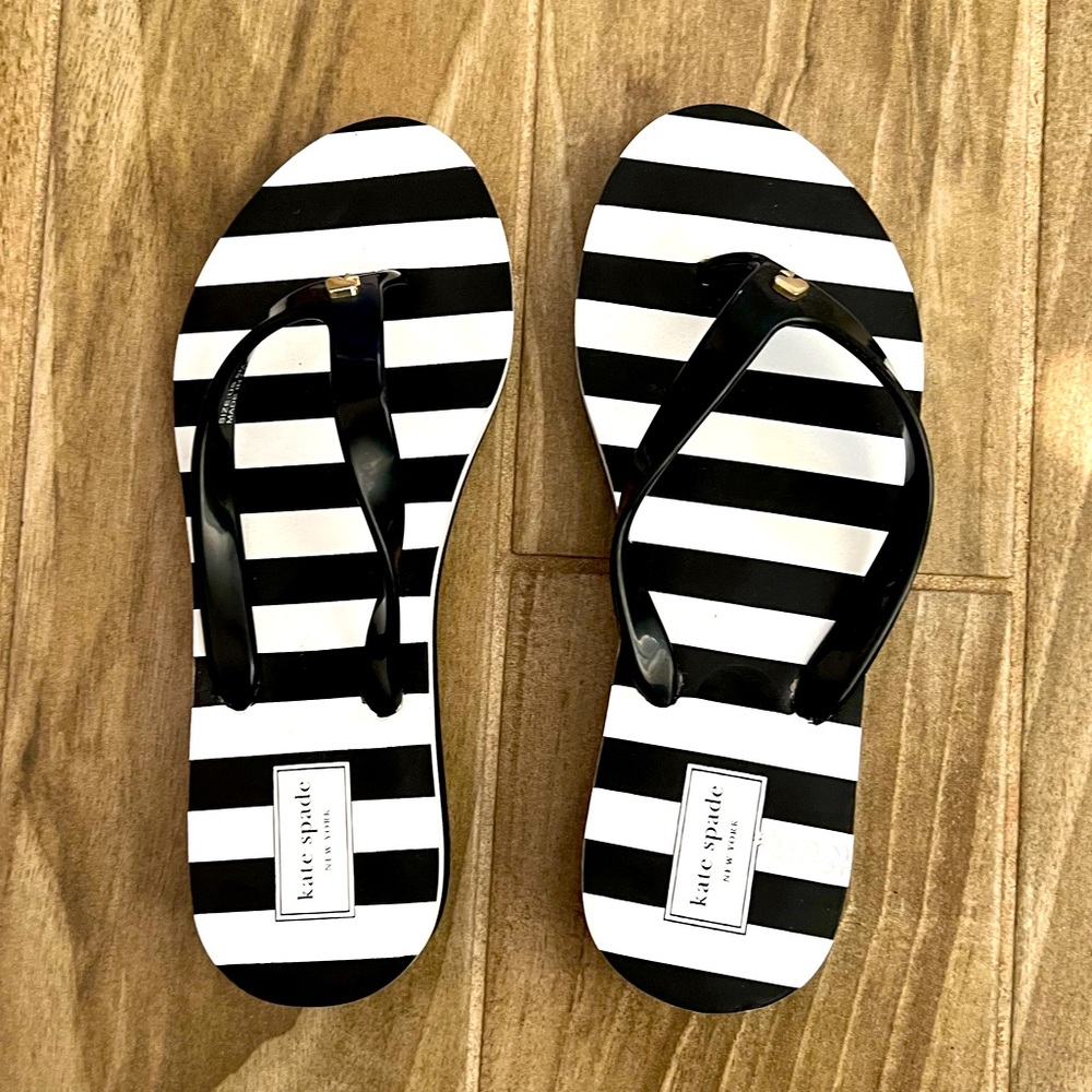 Striped Kate Spade Flip Flops